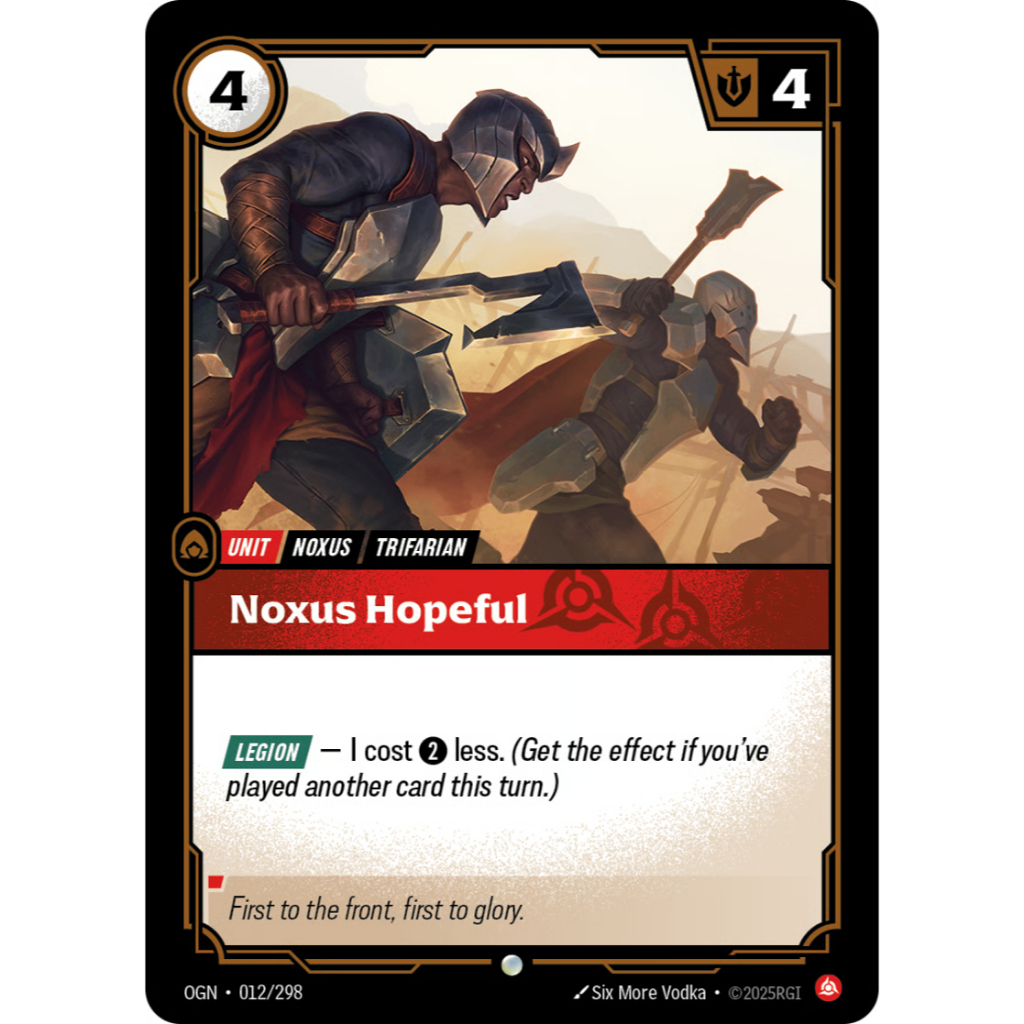 RiftBound OGN 012 / 298 Noxus Hy vọng