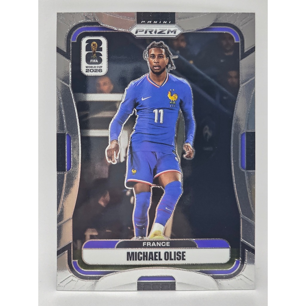 Michael Olise [Pháp] Panini Prizm FIFA World Cup 2026 Thẻ Bóng Đá 1 Ảnh Từ Sản Phẩm Thật