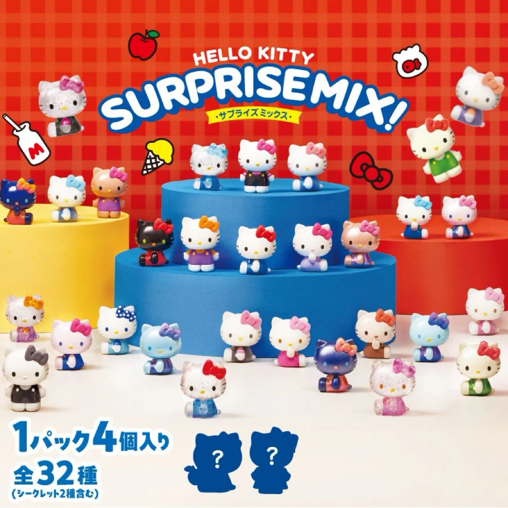 * * * Túi ngẫu nhiên Rement Kitty Model Lottery Pong Xin chào MIX BẤT NGỜ 1 gói có 4 miếng.