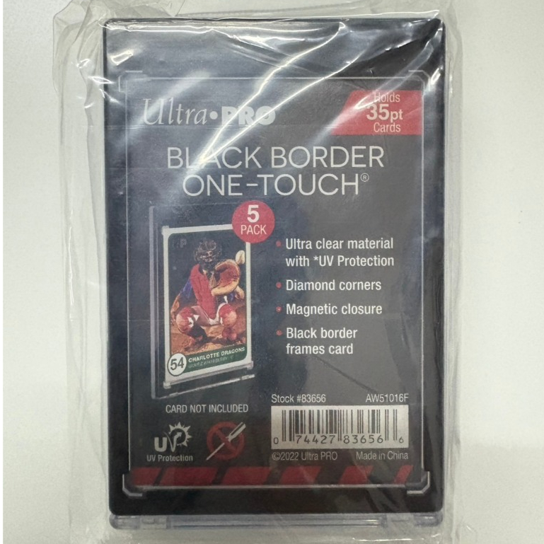Ultra Pro: Black Border One-Touch: Khung từ tính để thu thập / hiển thị thẻ (Bộ 5)