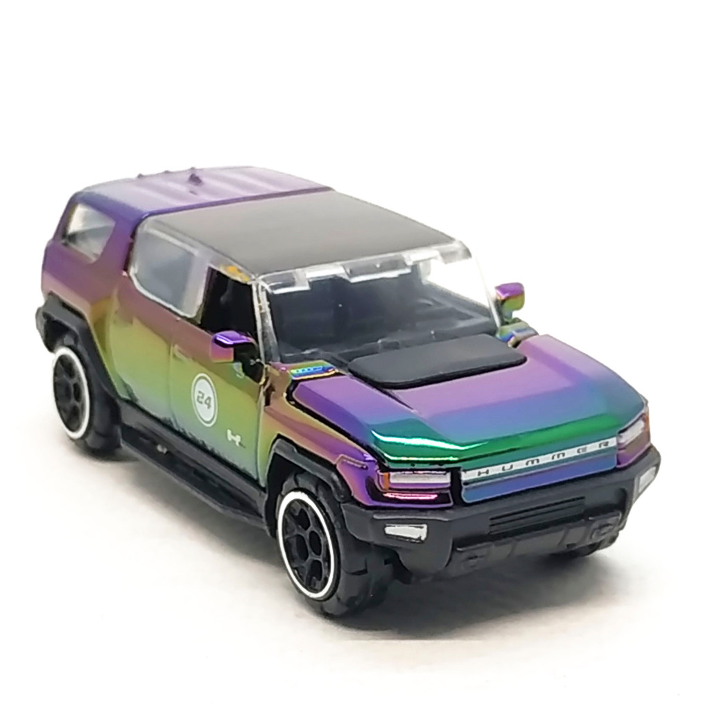 Majorette Hummer GMC EV-2024 Bộ sưu tập Chrome Purple Scale 1 / 70 (8 cm) Không có gói