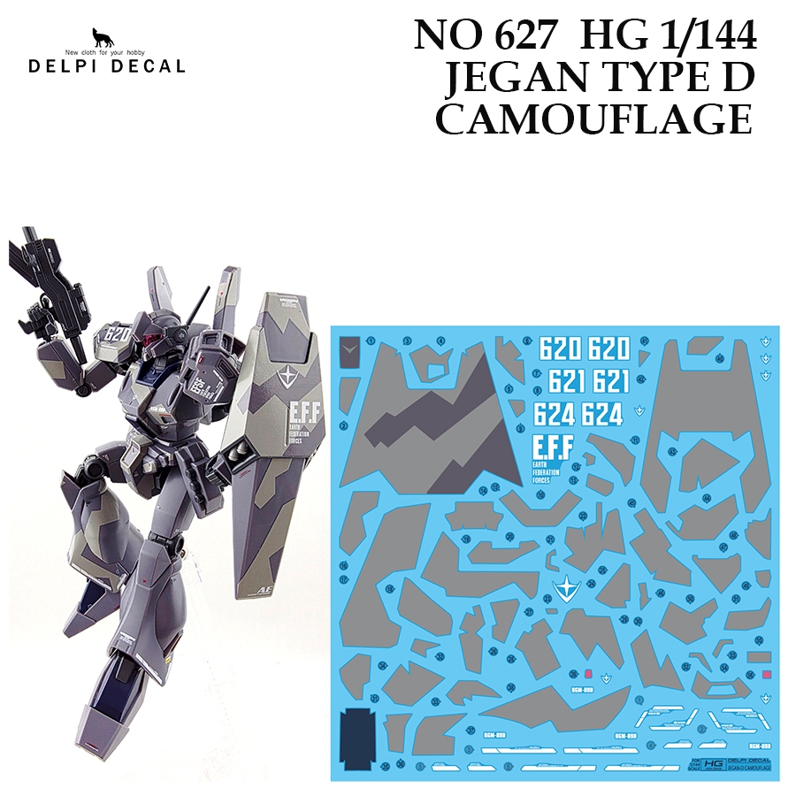 DELPI DECAL 627 HG 1 / 144 JEGAN TYPE D CAMOUFLAGE NƯỚC DECAL