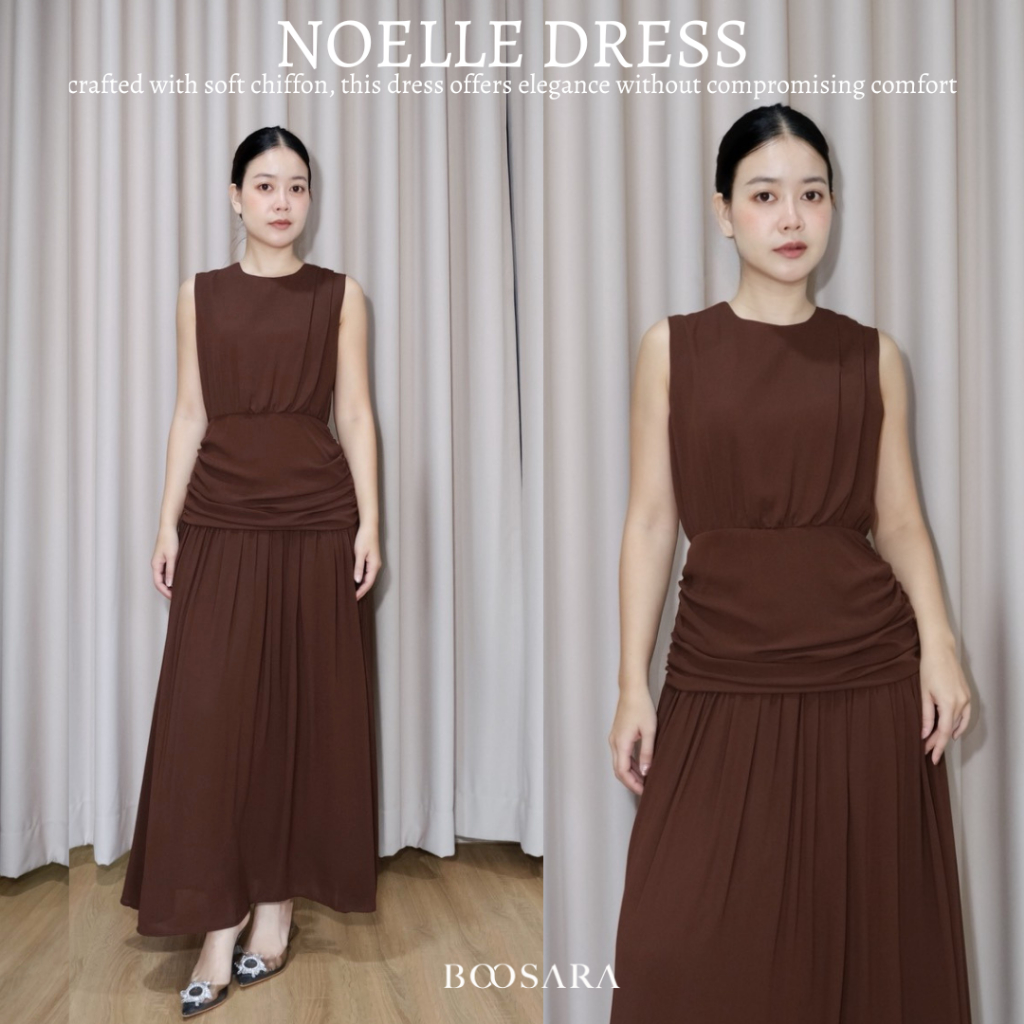BOOSARA: Đầm Noelle (Noelle) Dài Có Lót Tất Cả Các Sự Kiện-BSR C.