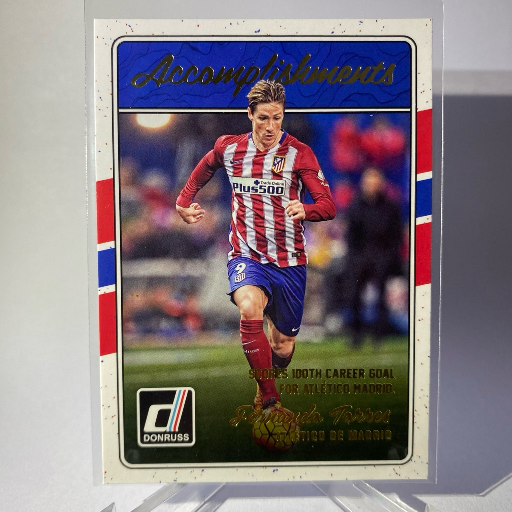 Thẻ bóng đá FERNANDO TORRES ATLETICO ACCOMPLISHMENTS PANINI DONRUSS 2016 No.2