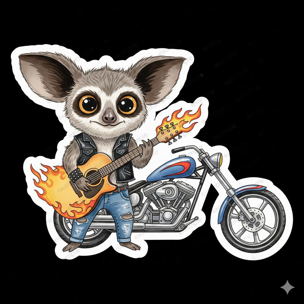 Nhãn Dán Xe Máy Logo Túi Dán Decal aye-aye Chopper Biker