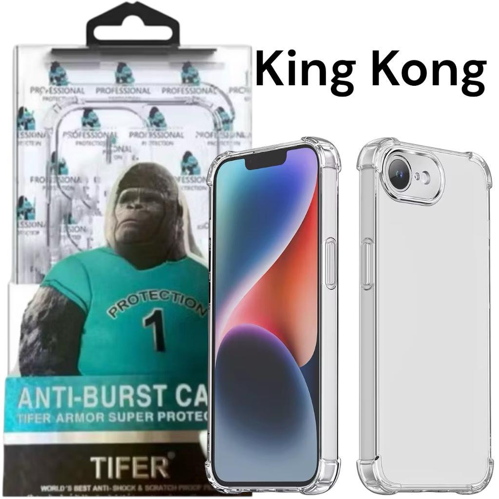 King Kong Clear Case Chống Sốc Cho iPhone 16E 16E Soft Edge Hard Back Mô Hình Trực Tiếp