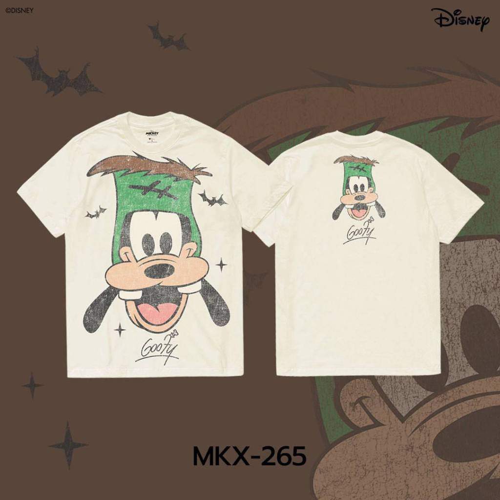 Bộ sưu tập Power 7 Shop Áo thun hoạt hình "Guffy" "Halloween" Giấy phép DISNEY đích thực (MKX-265)