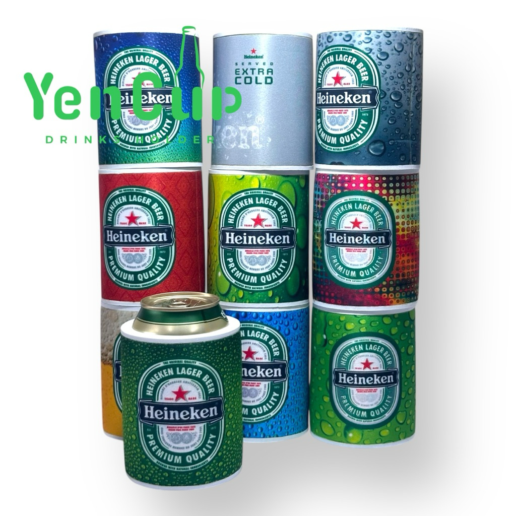 Mũ bia cầu vồng sáng có thể Heineken Chai nhỏ làm mát Stubby Holder