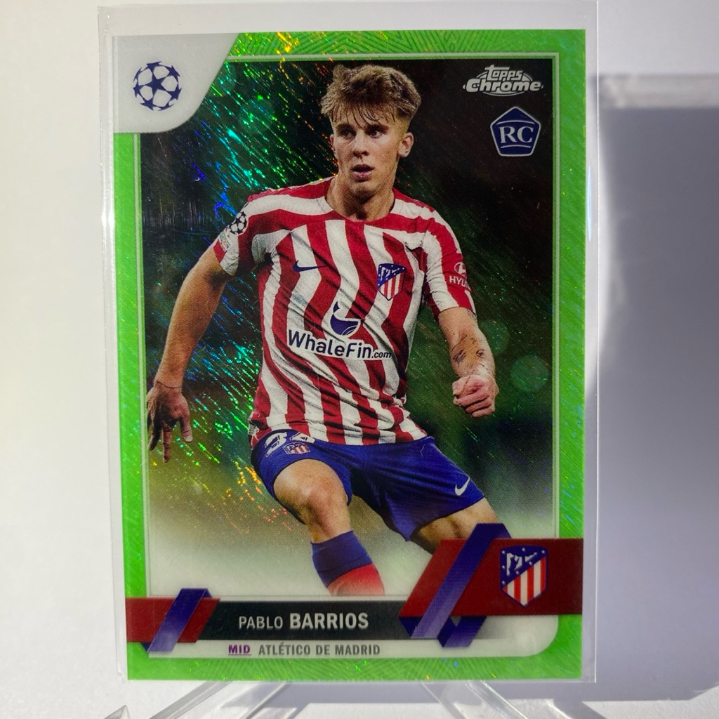Thẻ bóng đá PABLO BARRIOS RC (Grd Run 278 / 399) ATLETICO DE MADRID TOPPS CHROME 2023