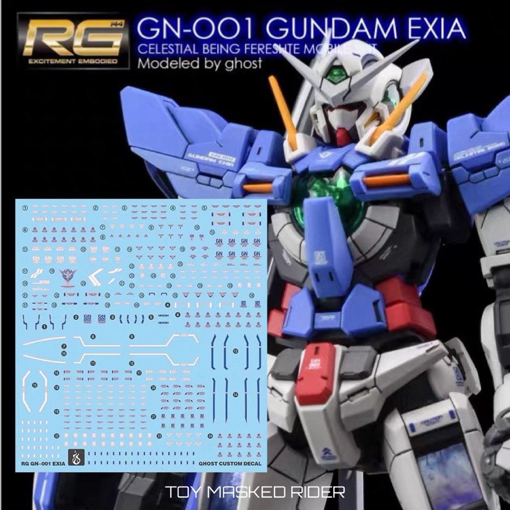 GHOST RG DECAL 1 / 144 GN-OO1 GUNDAM EXIA Blacklight Glow