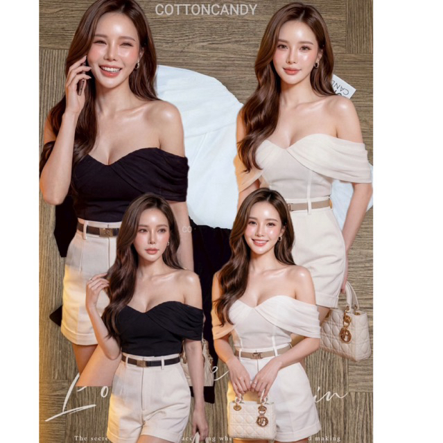 Vải Crop Top cao cấp Cindy mới được trang trí bằng C2 Thiết kế đơn giản và thanh lịch trông đắt tiền