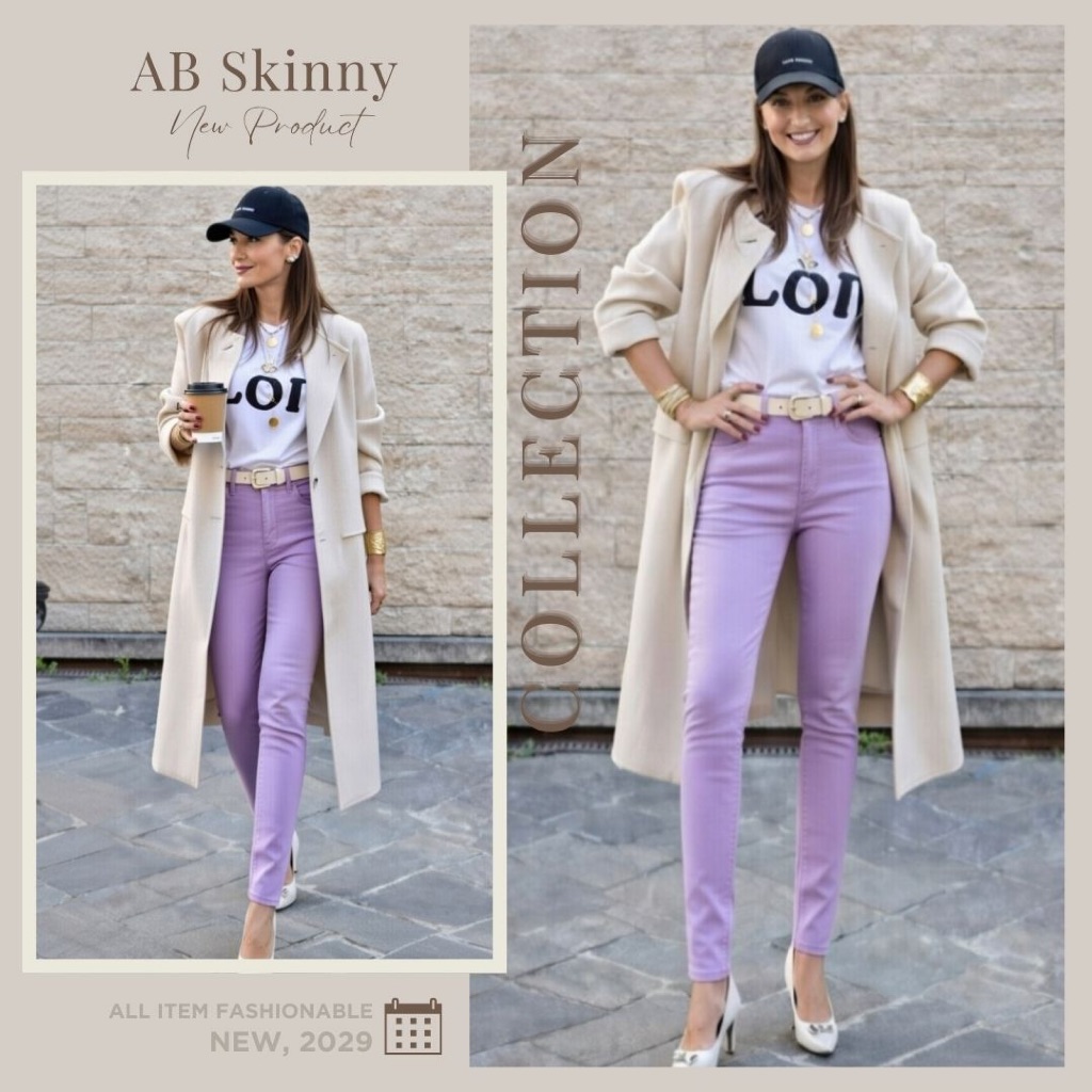 AB Skinny Pastel Purple Jeans Từ Trang Nổi Tiếng 300 000 Like For Women