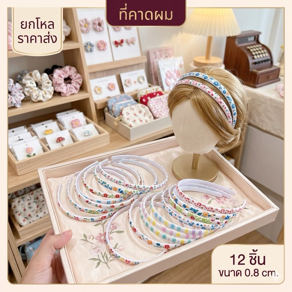 Dây buộc tóc A Dozen Size 0,8 cm. Có H009