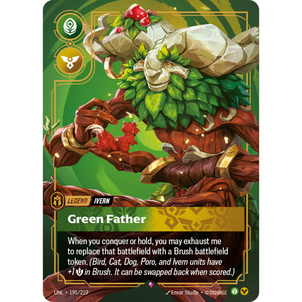 RiftBound UNL 195 / 219 Ivern - Green Father (Lá)