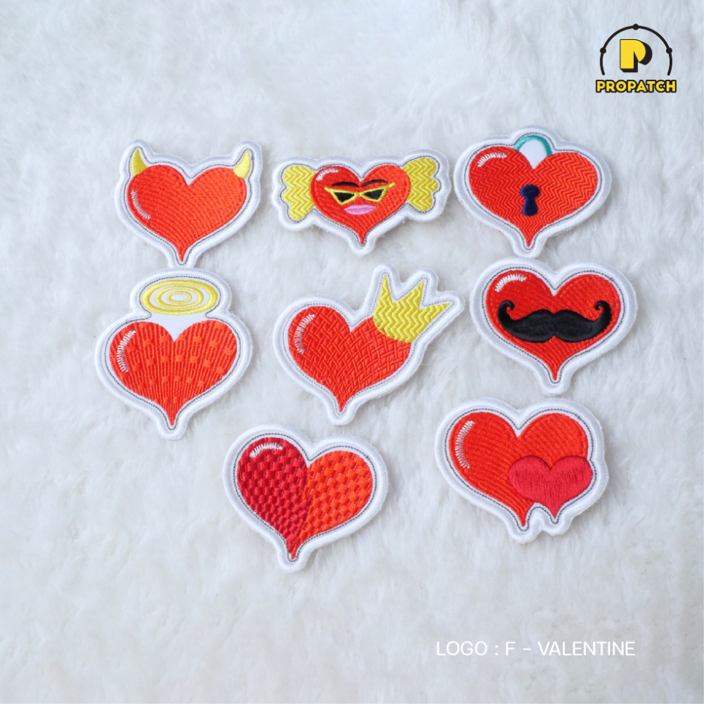 Áo sơ mi vũ trang Iron-On Patch 059 VALENTINE-Valentine 's Day Heart