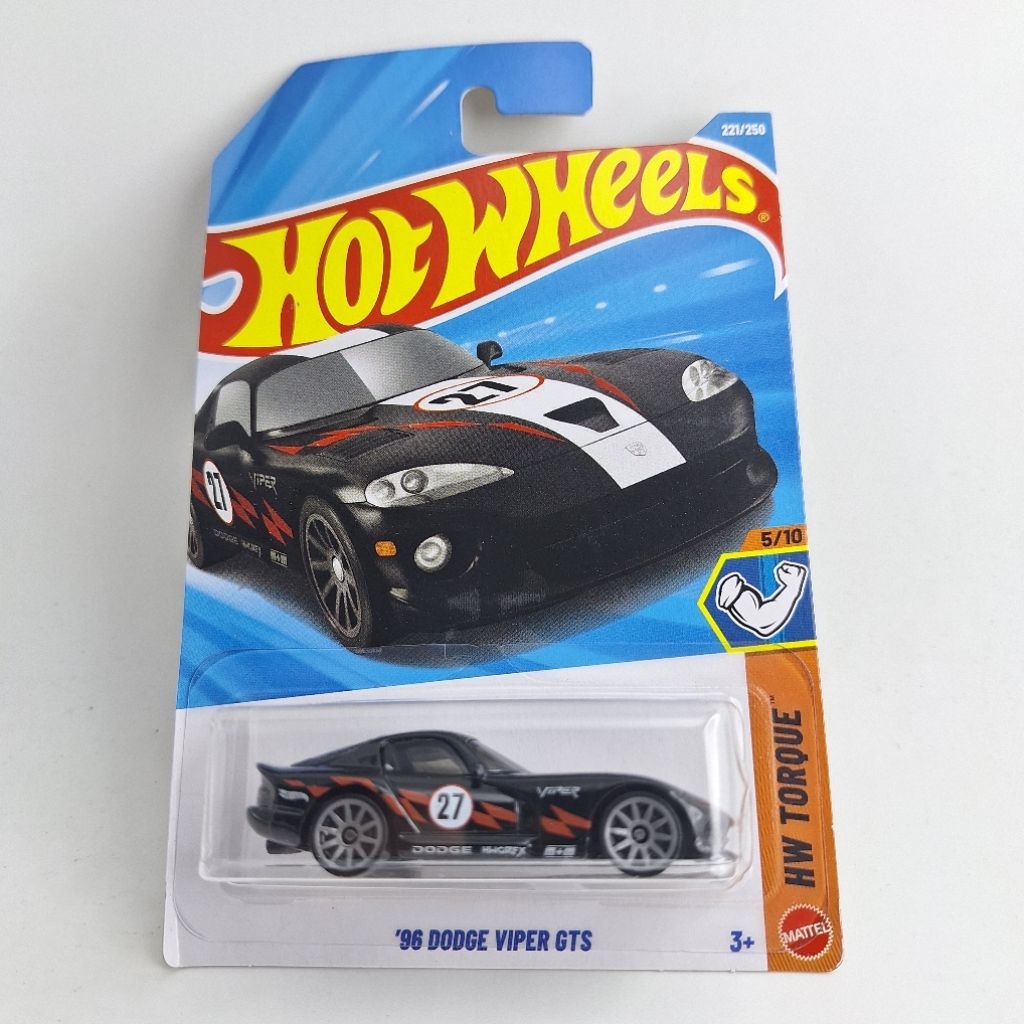 Hotwheels 96 DODGE VIPER GTS Xe kim loại số 27 (ib42)