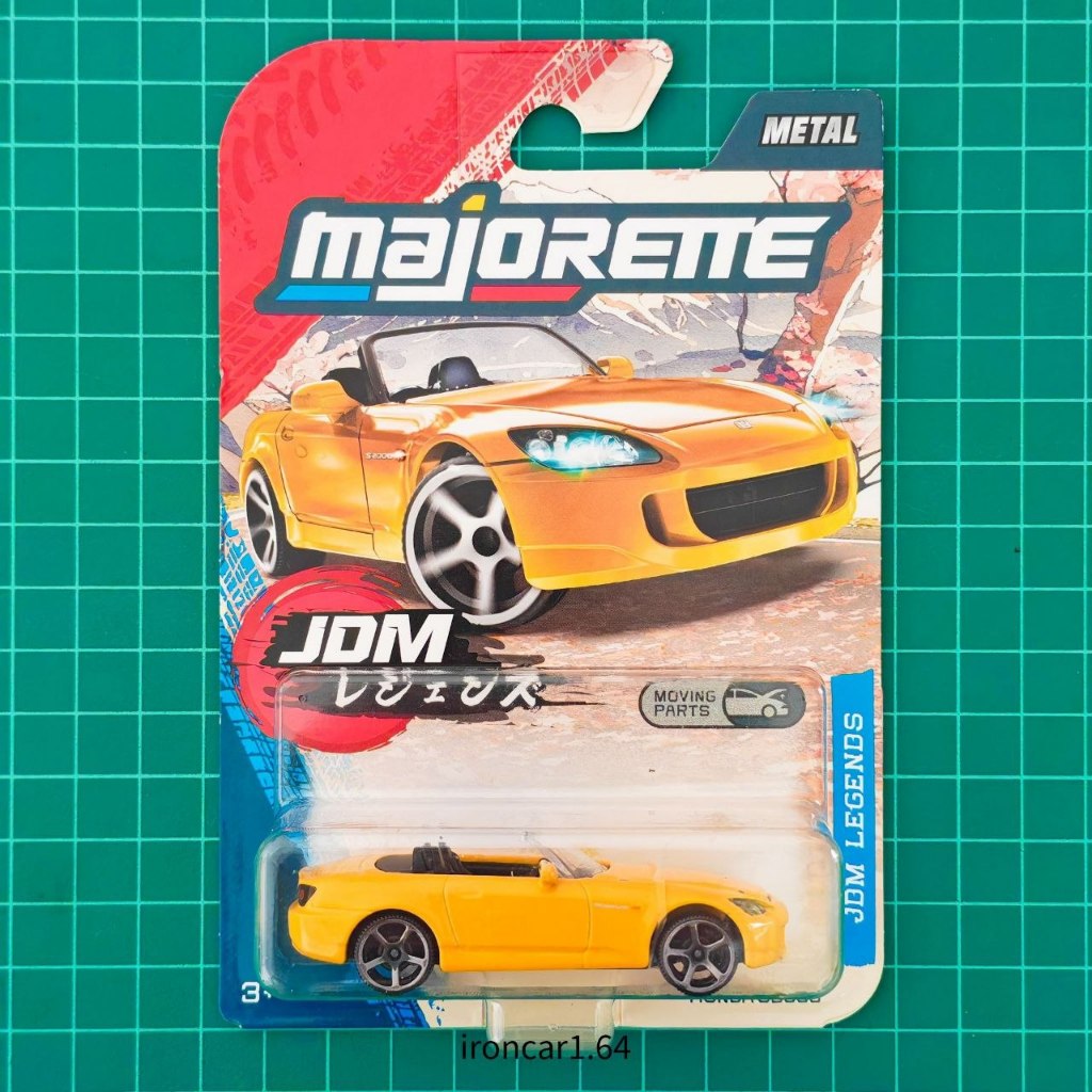 Mẫu xe majorette HONDA S2000 màu vàng
