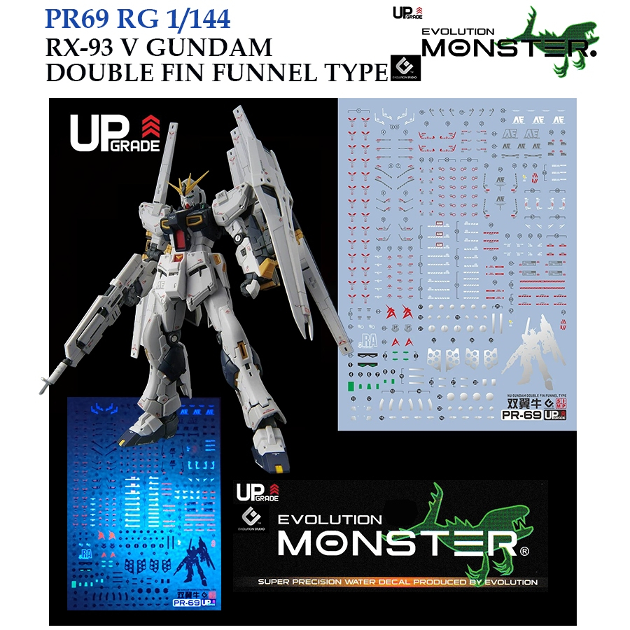 MONSTER EVO PR69 RG 1 / 144 RX 93 V GUNDAM DOUBLE FIN FUNNEL LOẠI DÂY NƯỚC