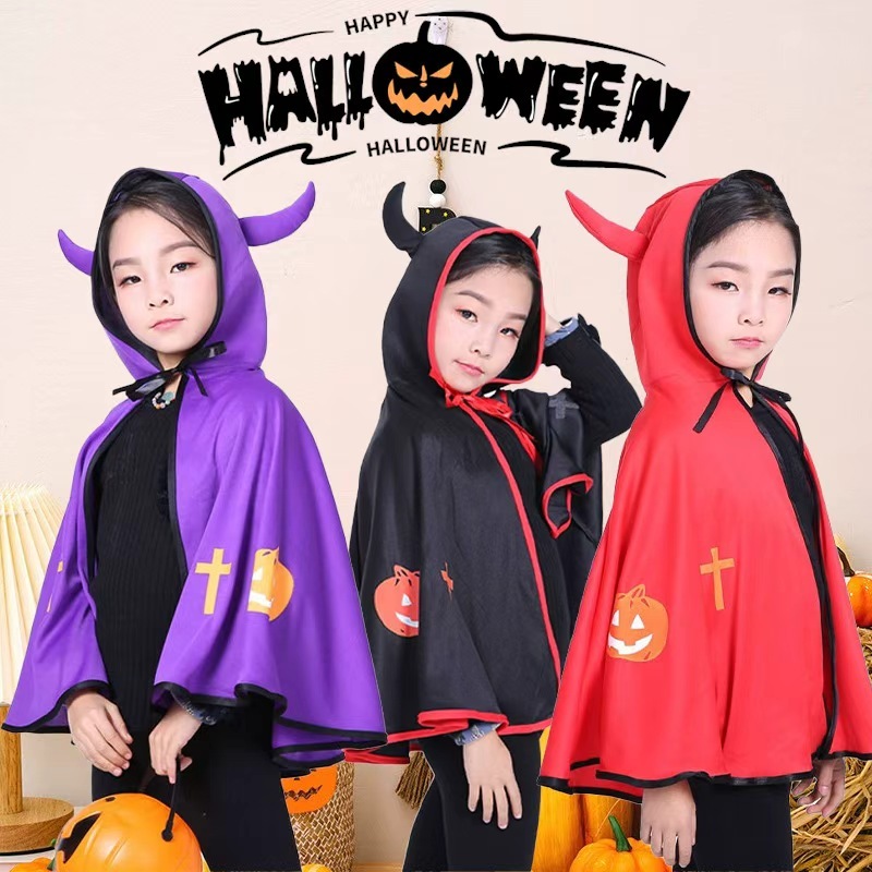 (Kích thước nhỏ) Được vận chuyển từ Thái Lan Trang phục Halloween Phù thủy và Áo choàng phù thủy có 