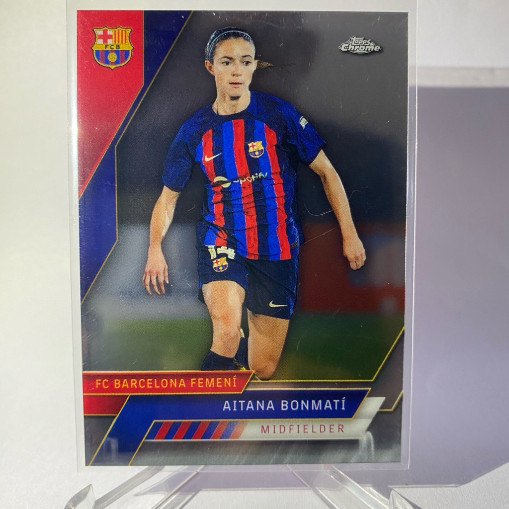 Thẻ bóng đá AITANA BONMATI BARCELONA FEMENI TOPPS CHROME 2023