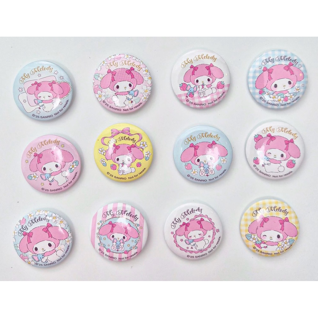 7-11 X Big One My Melody Trâm cài MyMelody Mini Huy hiệu Quà tặng miễn phí cho 7 Eleven 2025