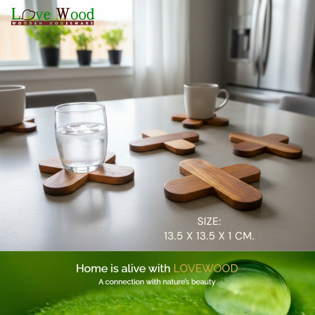 Coaster Real Acacia Wood Cross Picture