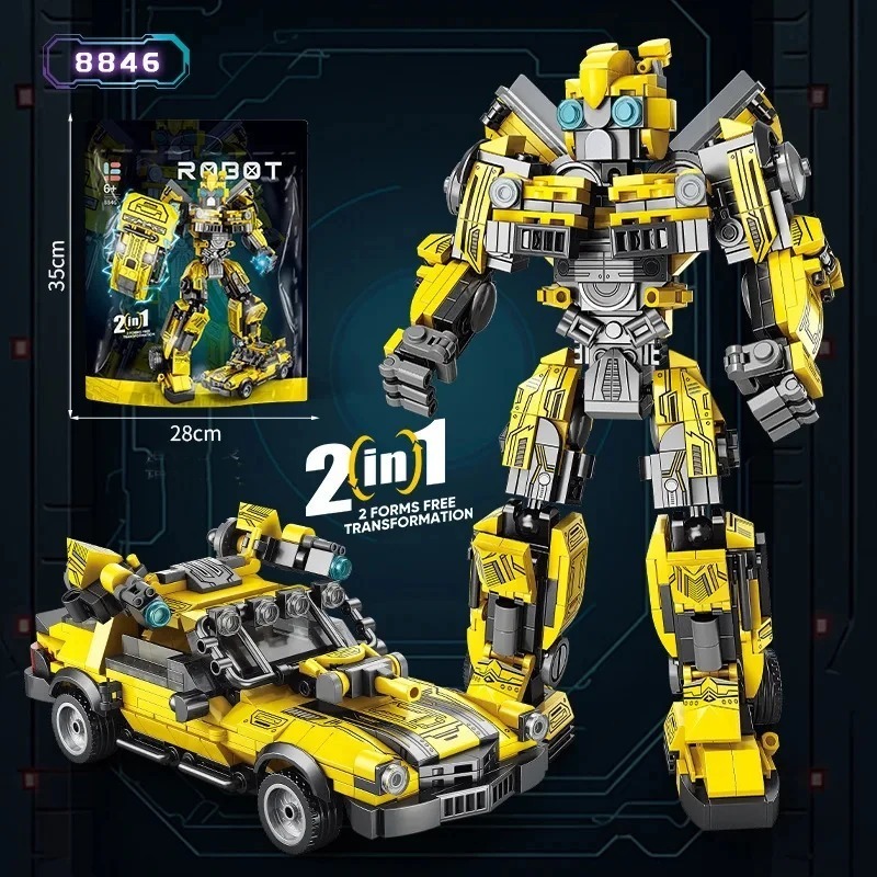 Bumblebee Optimus Prime Commander Biến hình Robot Đồ chơi Khối xây dựng Lego