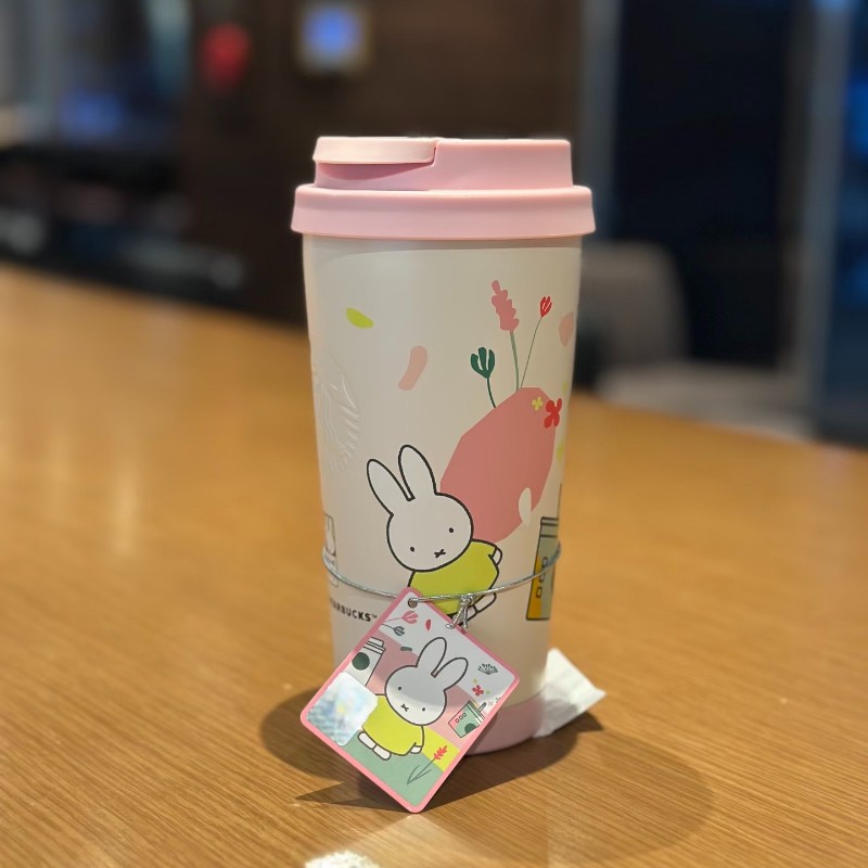 Starbucks Miffy 473ml Bình Giữ Nhiệt Phiên Bản Giới Hạn Màu Hồng Hoạt Hình Bằng Thép Không Gỉ Bình C