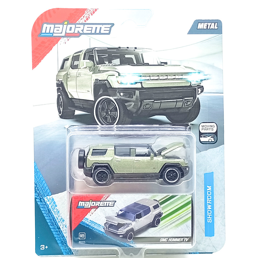 Majorette Show Room Series Hummer GMC EV Kim Loại Xám tỷ lệ 1 / 70 (8cm) Gói Có Hộp