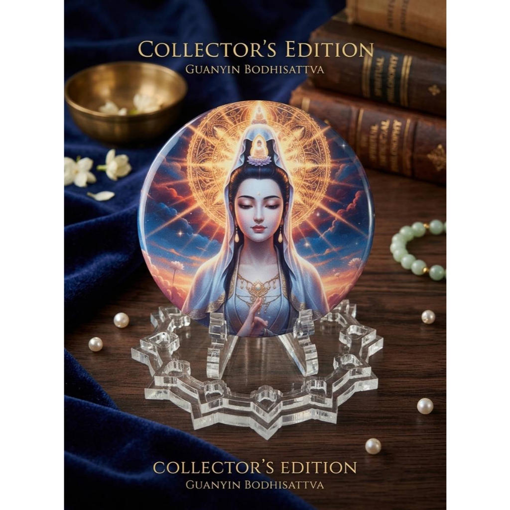 Trâm cài Locket Guanyin Bodhisattva Heaven Metta