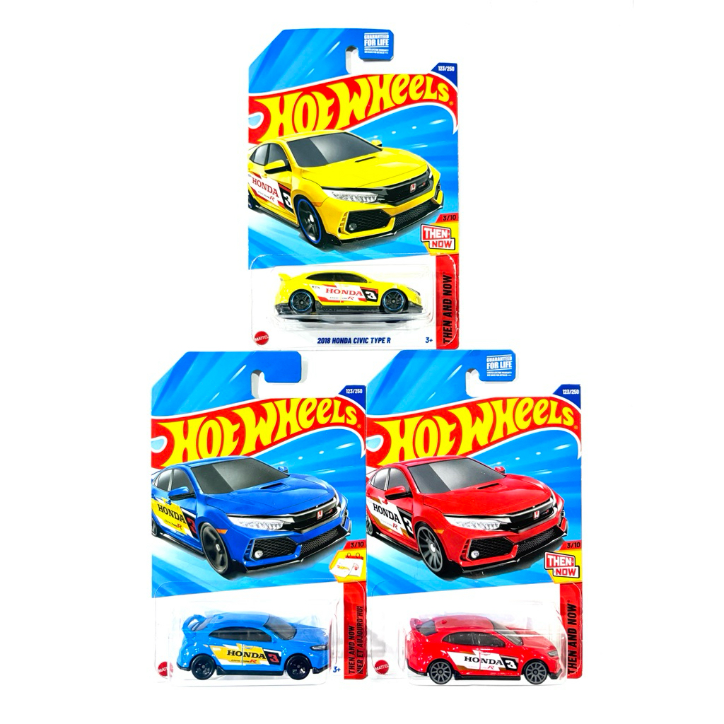 HOT WHEELS Bánh xe nóng | 2018 HONDA CIVIC TYPE R (2025) ~ Vàng là màu đặc biệt độc quyền ️ Sản phẩm