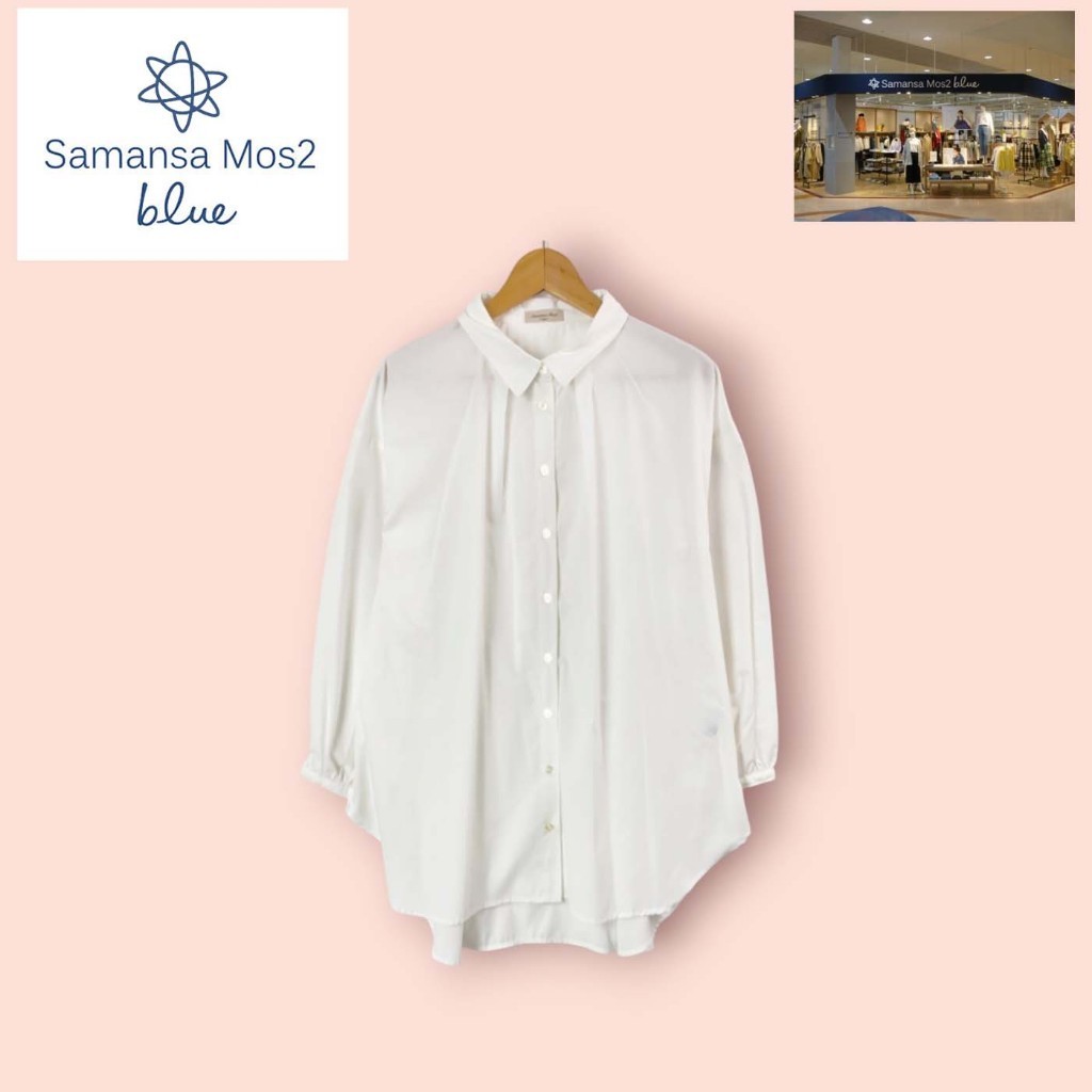 Samansa Mos2 Đầm Trắng Size-F Inch Vải Cotton 1 Chất Lượng Tốt Đẹp Và Hình Dạng Dễ Thương Chi Tiết