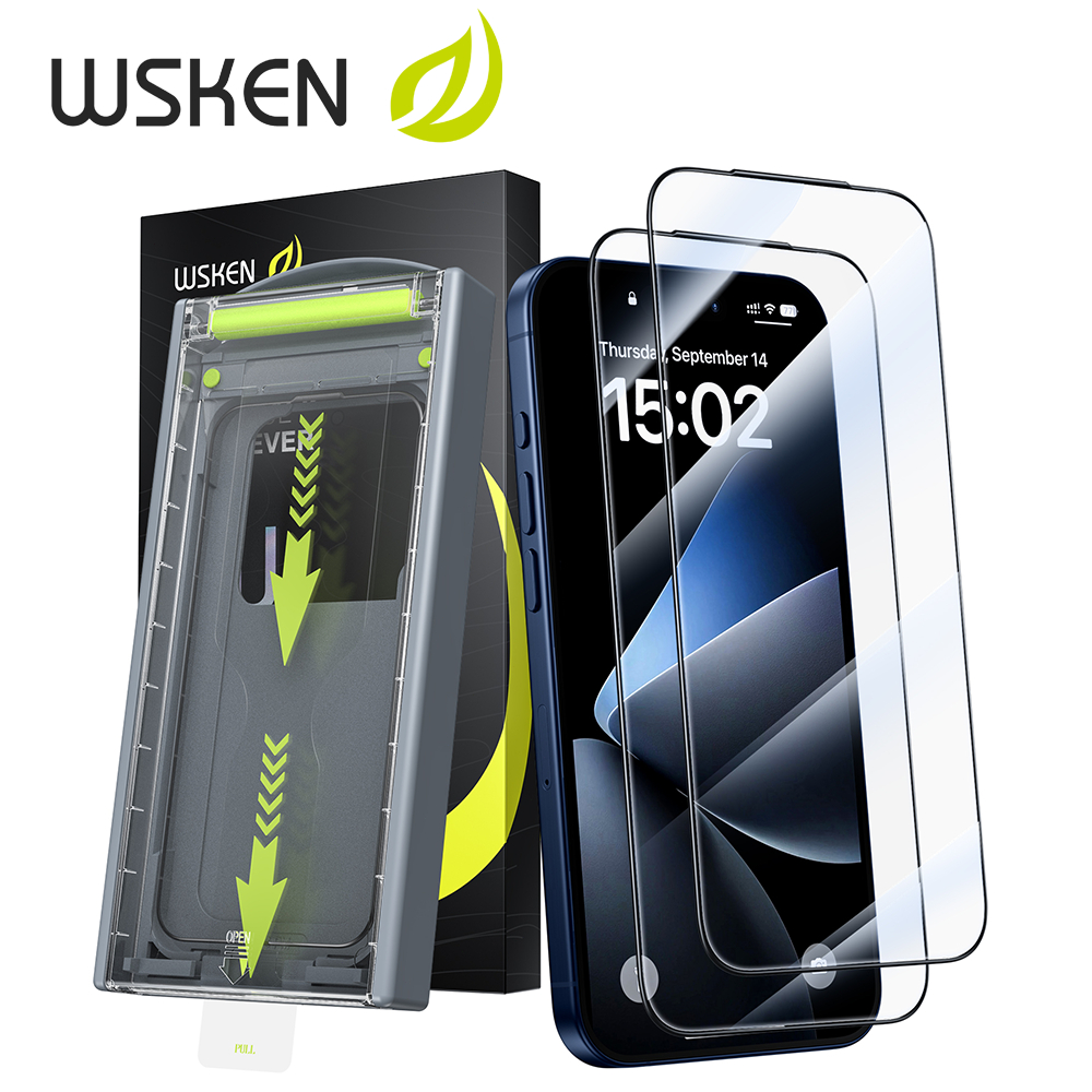 [2Pack] WSKEN cho iPhone 17 Pro Privacy Film 17 ProMax Glass 3D Full Cover Kính cường lực chống vỡ