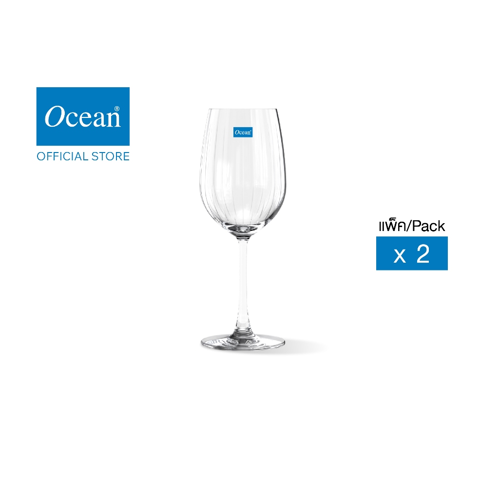 OCEAN RED WINE Glass MADISON STRIPE 425 ML (Gói 2)