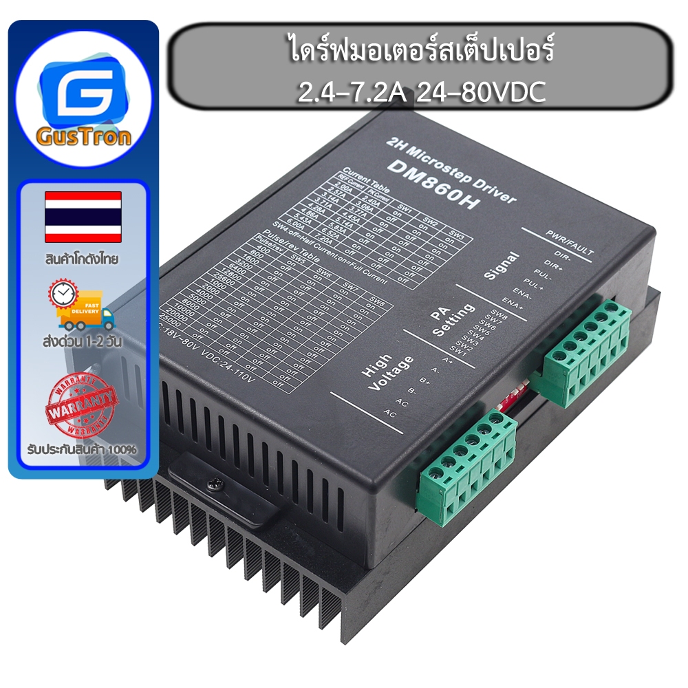 Trình điều khiển động cơ bước kỹ thuật số DM860 2.4 – 7.2A 24 – 80VDC