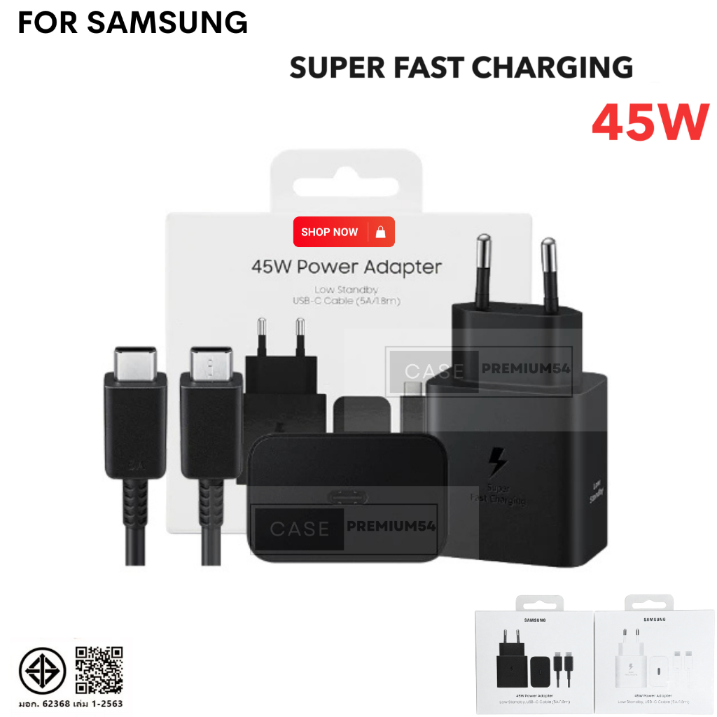 Cáp Có Sạc Cho Samsung 45W Sạc Siêu Nhanh Công Suất Tối Đa 45W Vận Chuyển Từ Thái Lan Chính Hãng