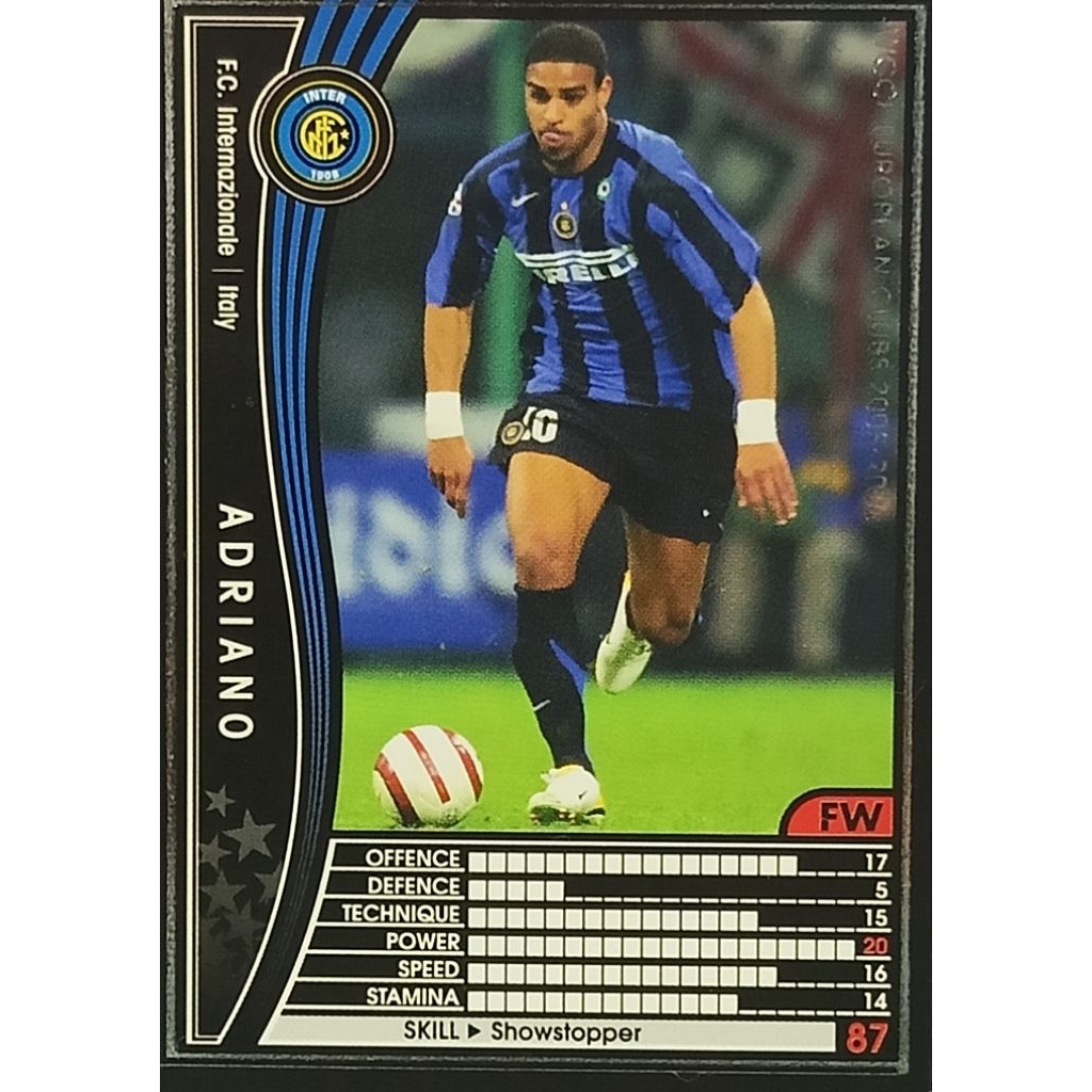 Panini WCCF 2005-06 Thẻ bóng đá Adriano Inter milan
