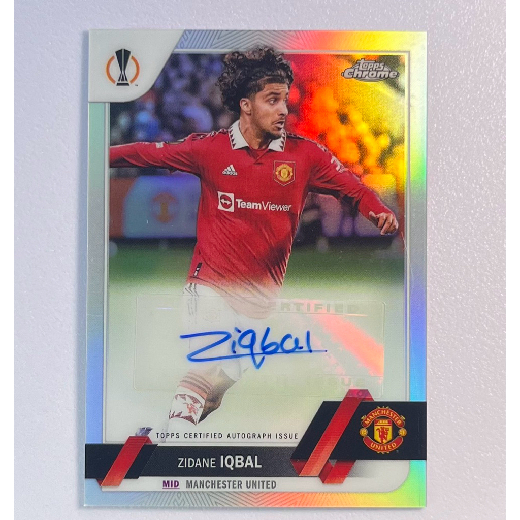 ❈ ์ ❈ ็ น 2022 / 23 Topps Cuộc thi câu lạc bộ Chrome UEFA - Zidane Iqbal (Manchester United) | Thẻ A