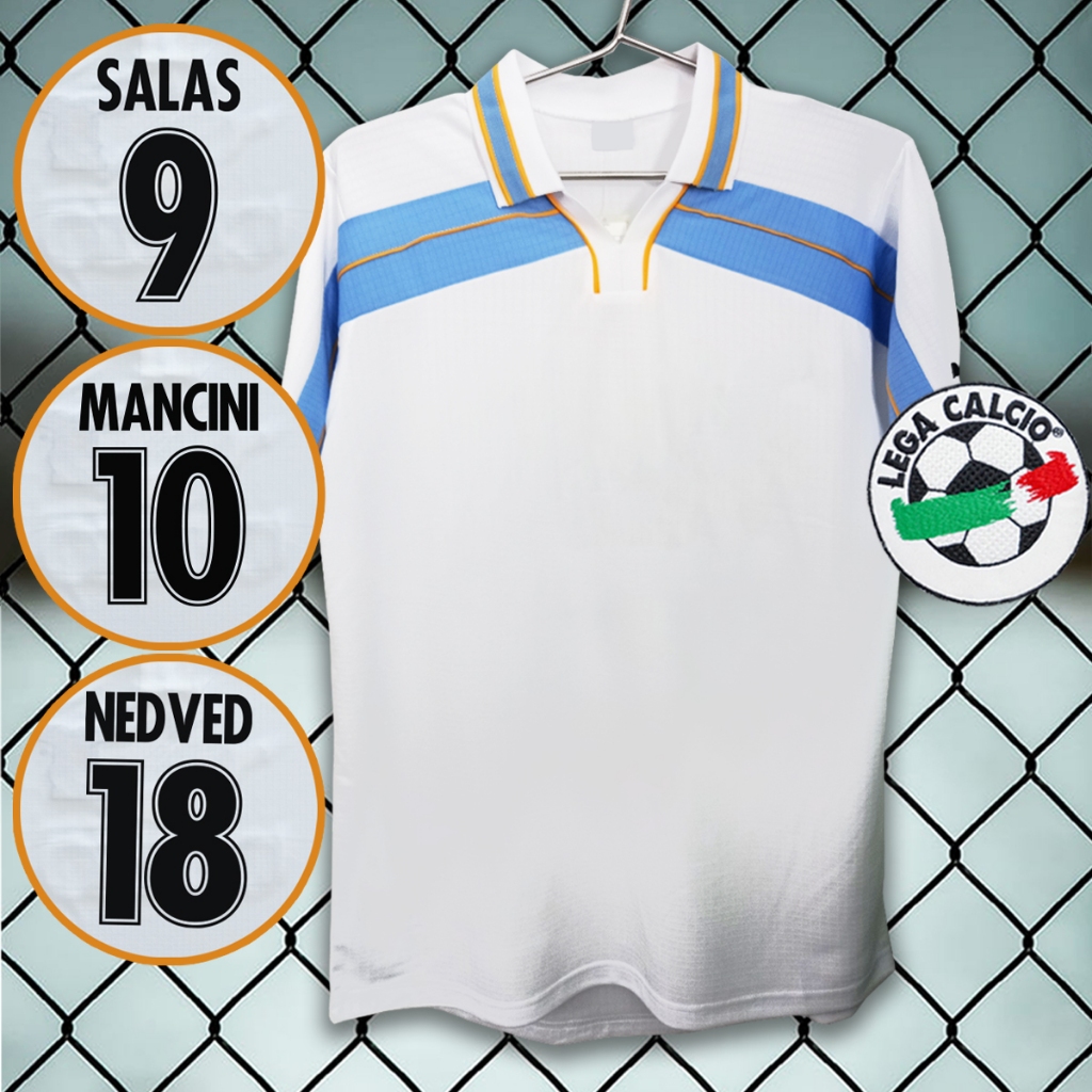 Áo Bóng Đá Vintage Đội Lazio Năm Trắng 1998-99 RT0108 Galcho Cánh Tay / Tên Và Số Châu Á Size S-2XL