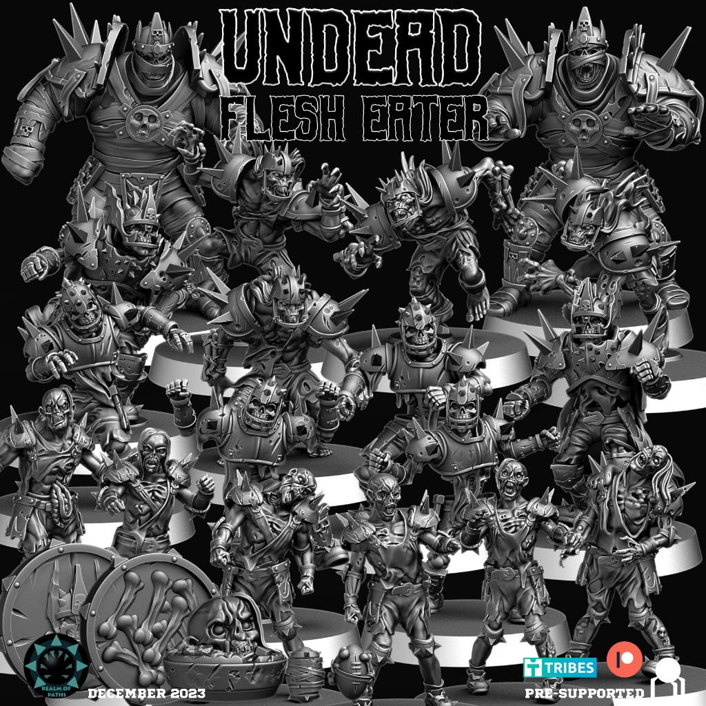 Flesh Eater Fantasy Football-Resin D & D DnD Mô hình thu nhỏ cho màn hình để bàn