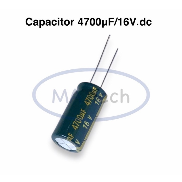 Tụ điện 4700uF 16V 4700uF / 16V 16v4700uf Khoảng cách 5.0mm (Kích thước 13x25mm)