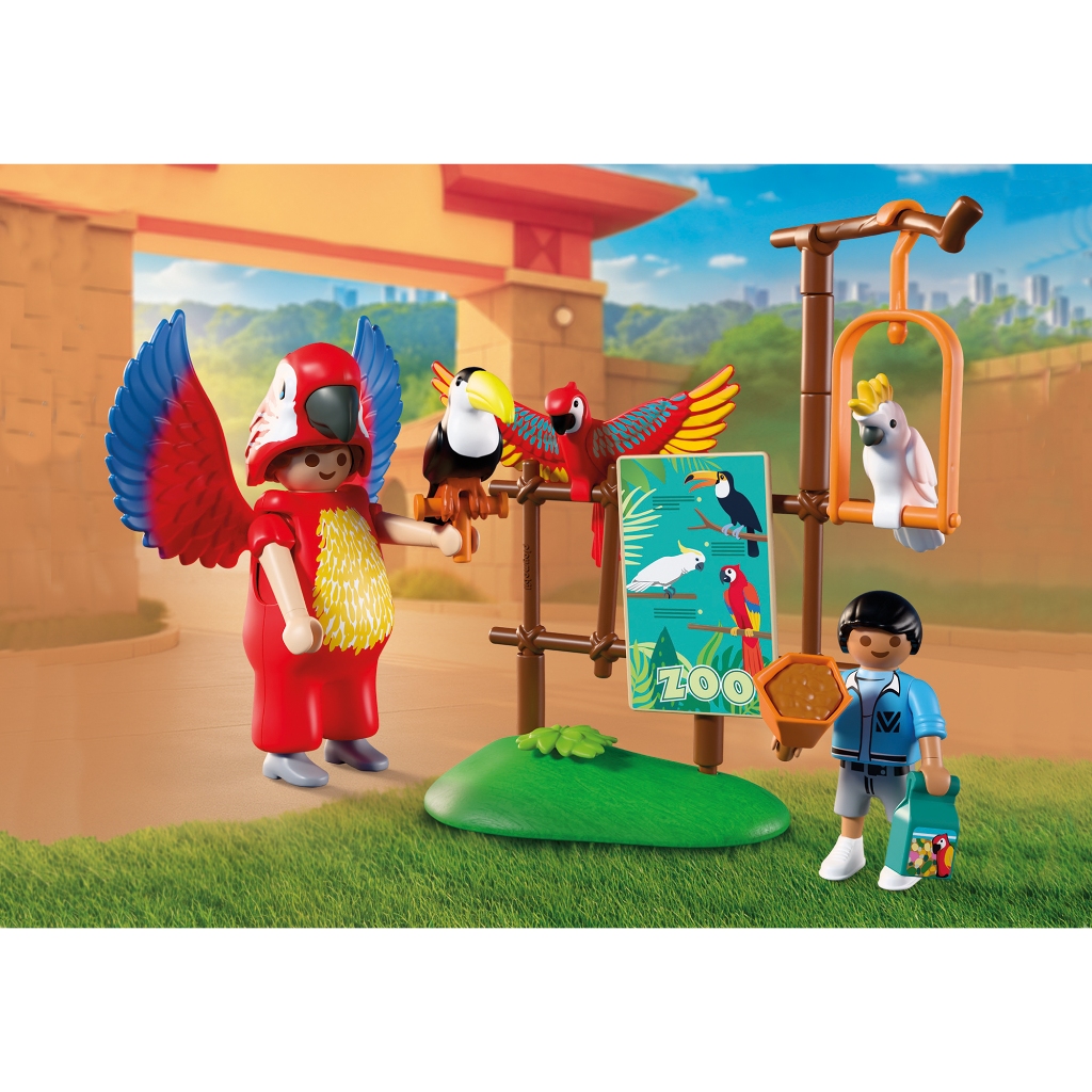 Playmobil 72074 Zoo: Linh vật nhập vai Đồ chơi thú cưng Vườn thú Vẹt