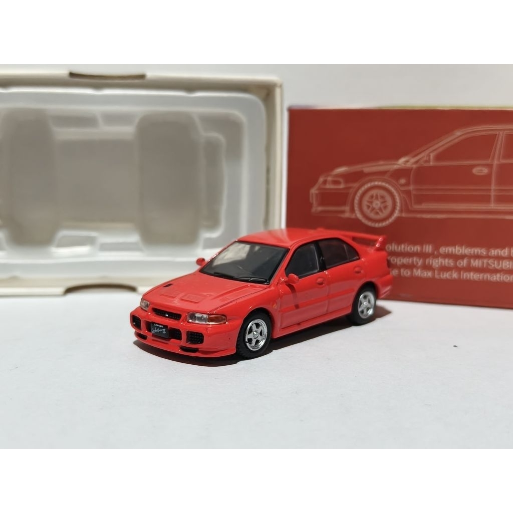 Mitsubishi Lancer Evolution III Evo 3 Red JKM 1 / 64 Xe mô hình Diecast có hộp sưu tập JDM