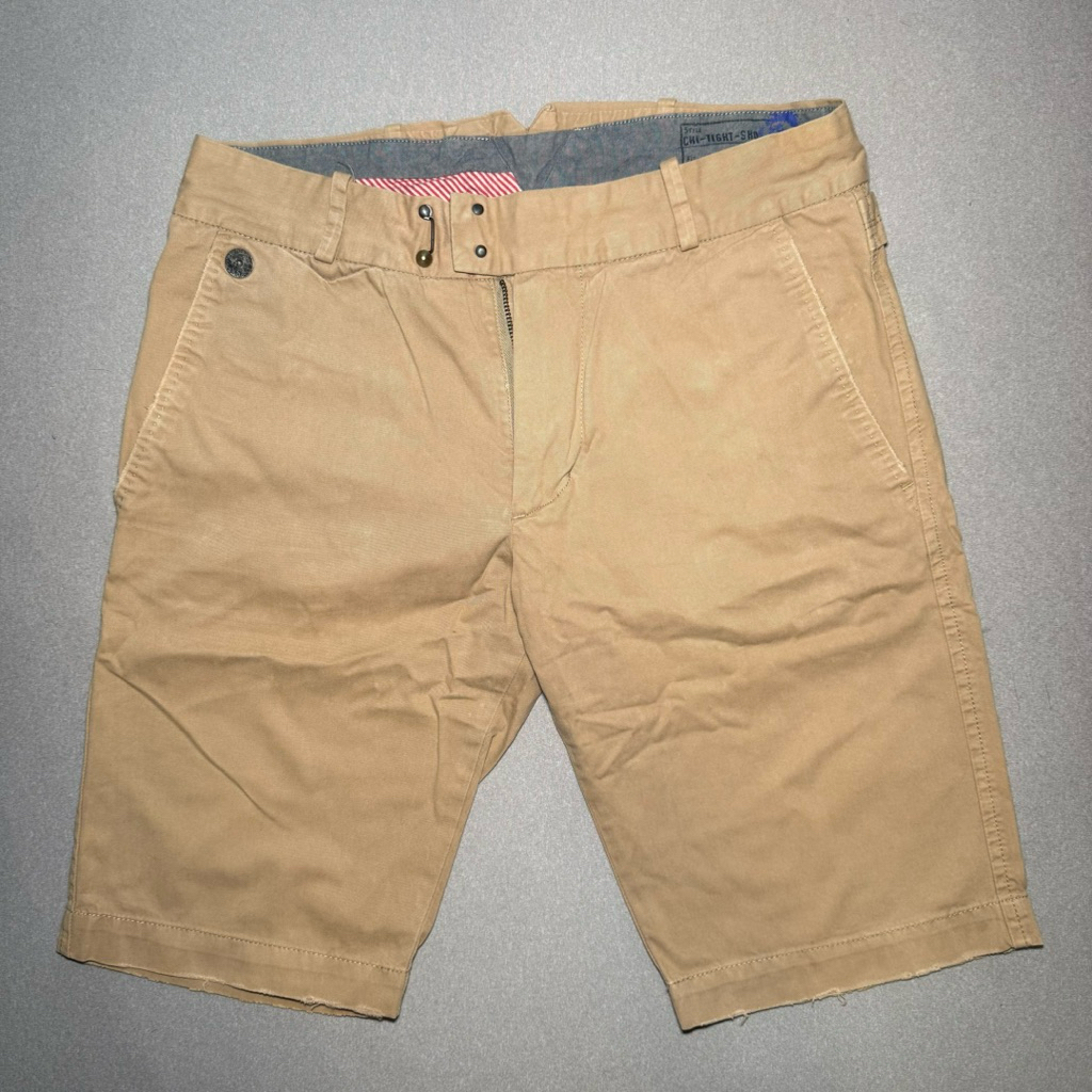 Quần short thủ công Diesel đích thực Thắt lưng 30 Latte Brown