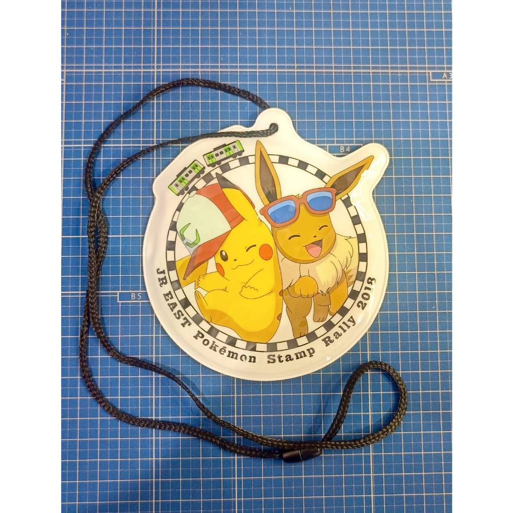 [Xác thực] JR East Pokémon Stamp Rally 2018 PVC Pass Case Pikachu & Eevee Hộp đựng thẻ Nhật Bản được