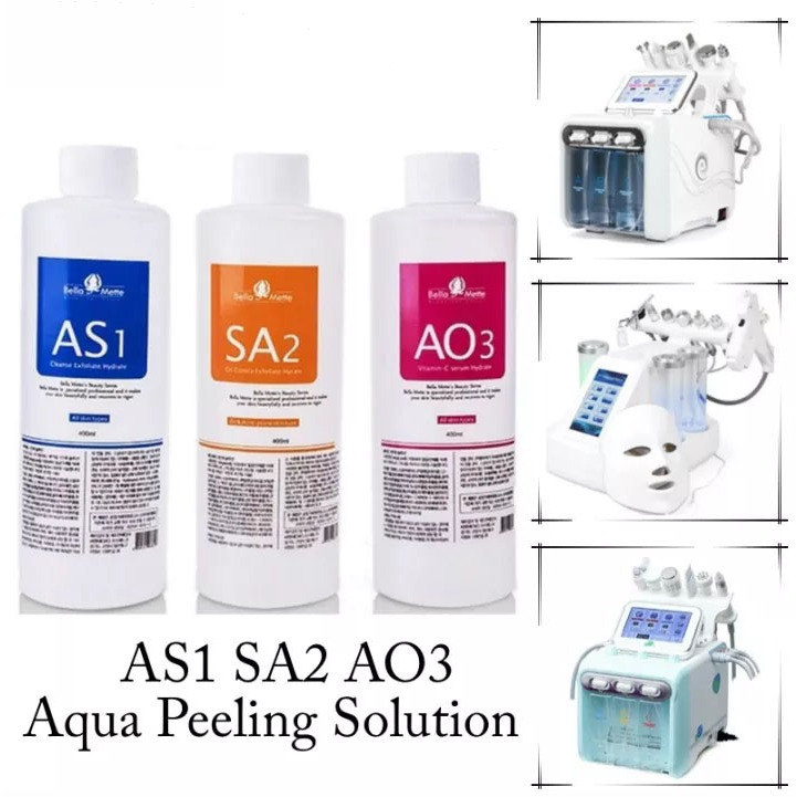 Dung dịch xốp nhỏ AS1 SA2 AO3 Bộ 3 mảnh Thích hợp cho thiết bị làm đẹp hydro và oxy.