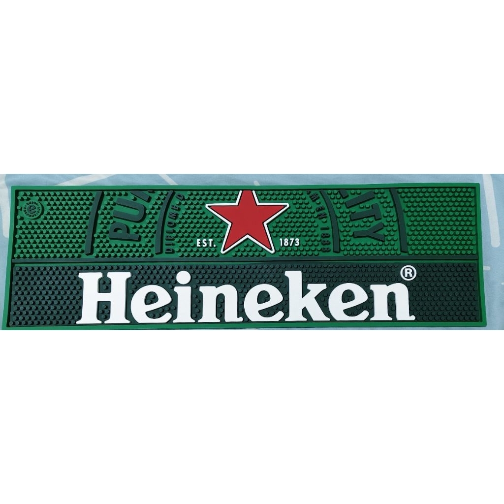 Tấm cao su Heineken Chiều dài 60 Chiều rộng 18,5 Độ dày 1 Cm.use Tấm lót ly hoặc trang trí tường đẹp