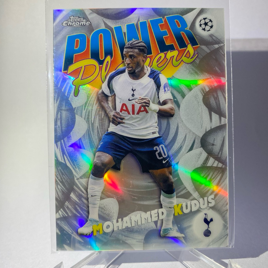 Thẻ bóng đá MOHAMMED KUDUS TOTTENHAM HOTSPUR POWER PLAYERS TOPPS CHROME 2026 No.PP-11
