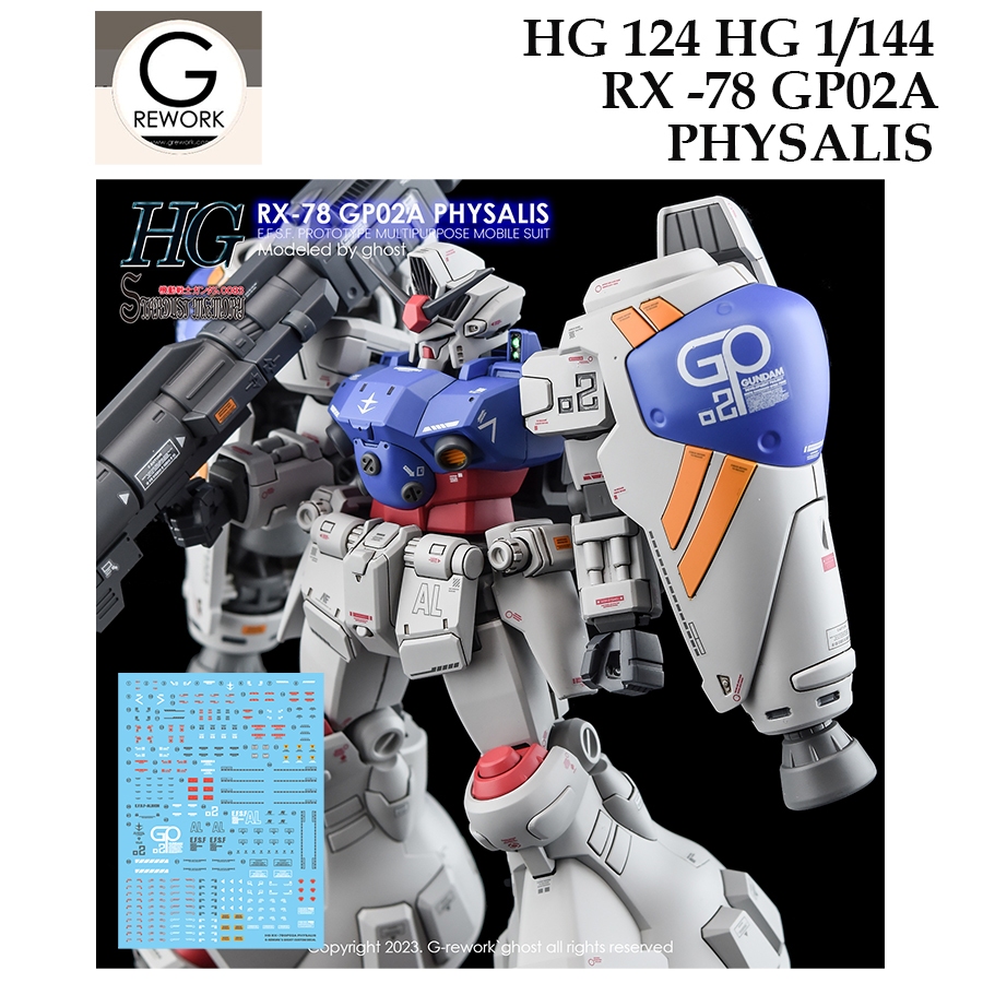 G Rework HG124 HG 1 / 144 RX-78 GP02 PHYSALIS DÁN NƯỚC