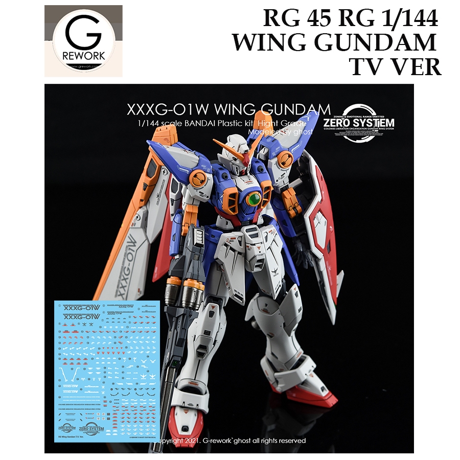G Rework RG45 RG 1 / 144 WING TV VER GUNDAM NƯỚC SLIDE DECAL